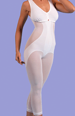 Non-Zippered Below-Knee High-Back Girdle with Bra by Design Veronique