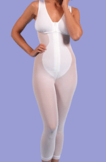 Zippered Below-Knee<br>High-Back Girdle with Bra