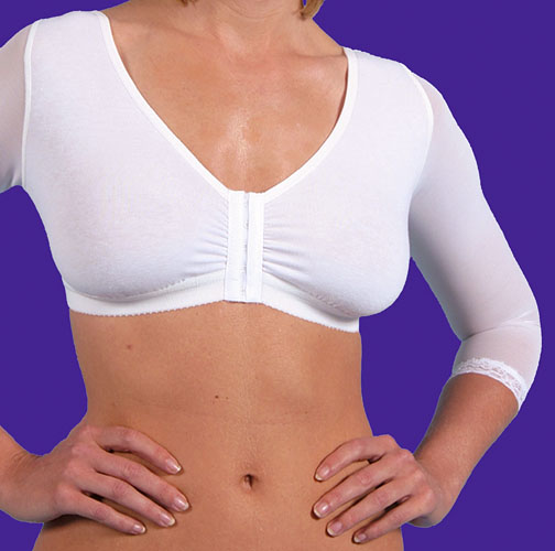 Compression Arm Sleeve with Adjustable Cotton Knit Bra